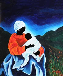 Madonna e criança - Lullabye, 2008 (acrílico sobre madeira)